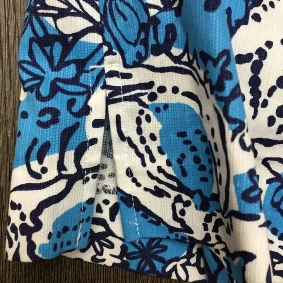 Lilly Pulitzer Marigold Skort Ariel Blue Hippy Shake White Lace Mini - Picture 5 of 10